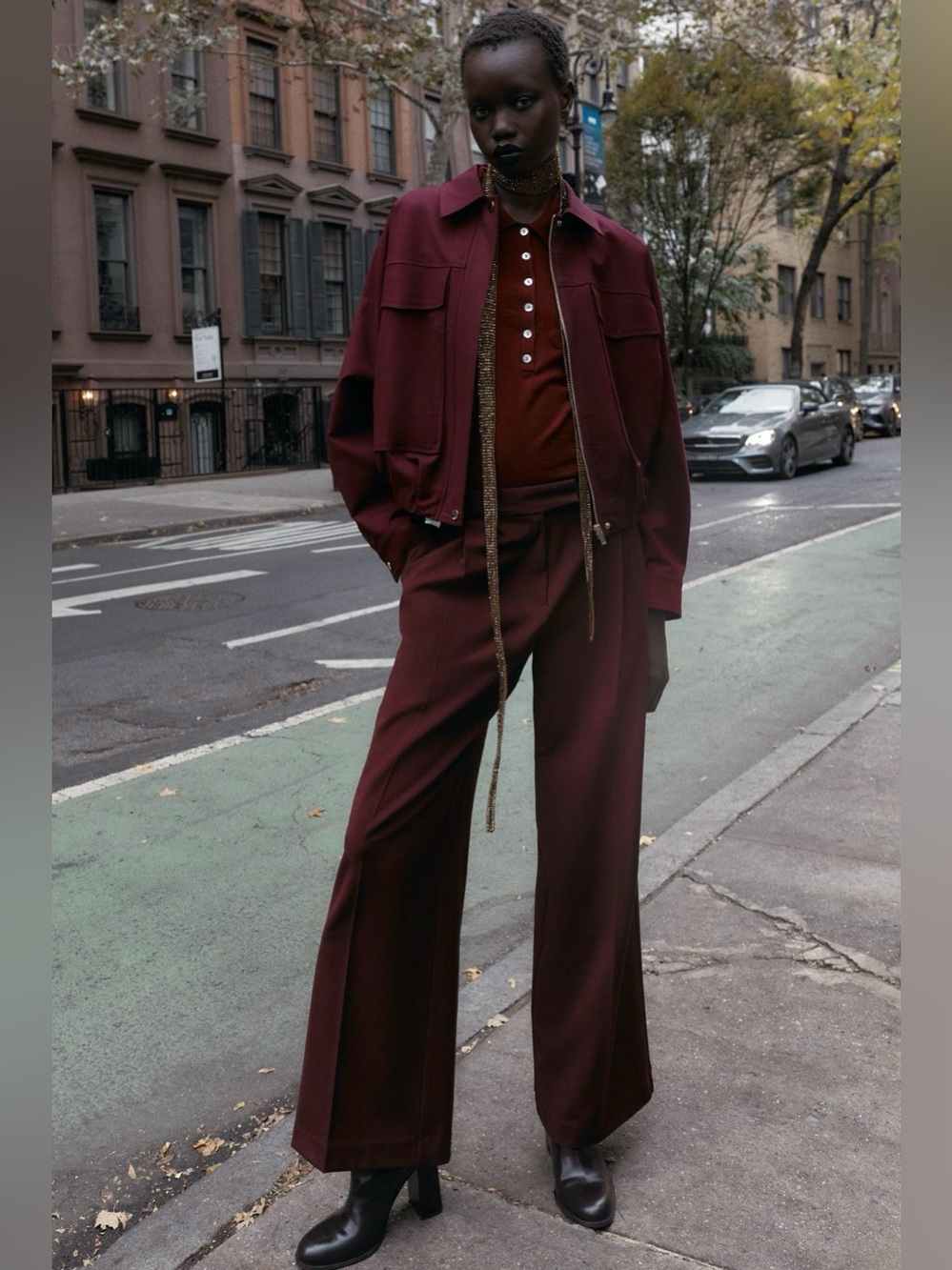 Zara career wear high-waisted wide leg pants